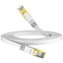 Cat8 Ethernet-Kabel, flach, 3 m (10 ft), RJ45-Stecker, vergoldet