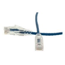 Ethernetový patch kábel Cat6, modrý, tenký, bez zamotávania, 6-palcový, balenie