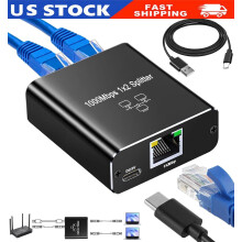 Διαχωριστής Gigabit Ethernet RJ45 1000Mbps 1 είσοδος 2 έξοδοι