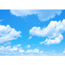 Blå himmel og hvite skyer bakgrunn for fotografering 10 fot x 20 fot