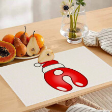 Monogram A betűs karácsonyi alátétek 30x45 cm, mosható