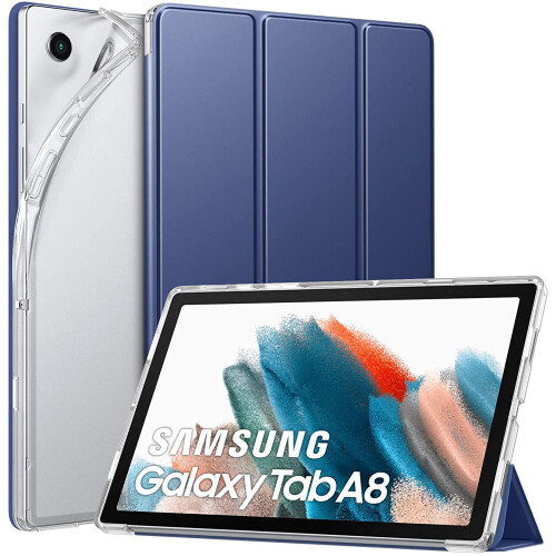Capa dobrável fina com suporte triplo para Samsung Galaxy Tab A8 de 10,5 polegadas.