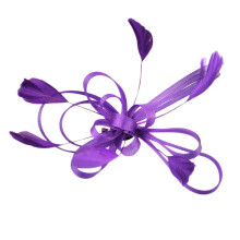 Violetti koristepanta kukkaverkolla ja höyhenillä