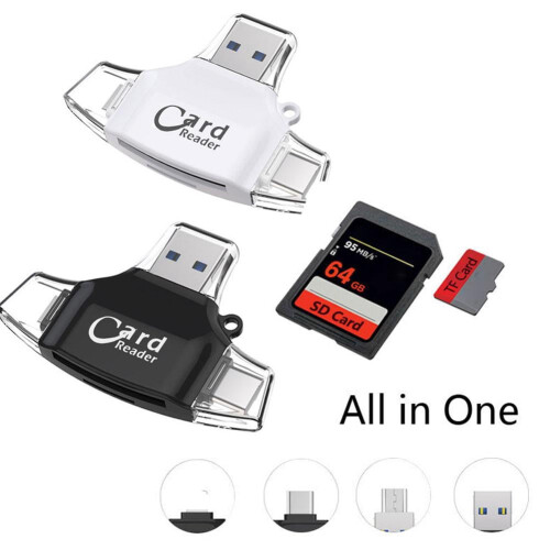 SD TF card reader USB-C 2-in-1 or 4-in-1 2