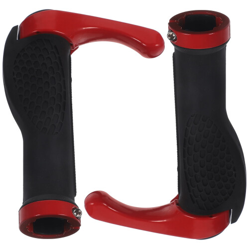 Ergonomiska styrändsgrepp för mountainbike, 3 st, röda