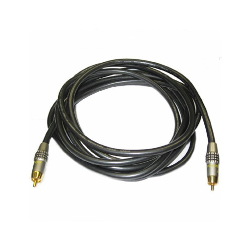 Καλώδιο subwoofer RCA αρσενικό σε αρσενικό, 12 πόδια επιχρυσωμένο