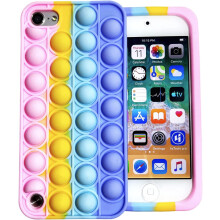 iPod Touch7 hoesje met bubbel- en fidget-design, siliconen hoes