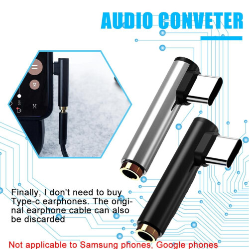 USB-C til 3,5 mm lydadapter flettet kabel 2