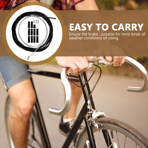 Conjunto de cabos de freio de plástico para bicicleta de montanha (1 par) 2