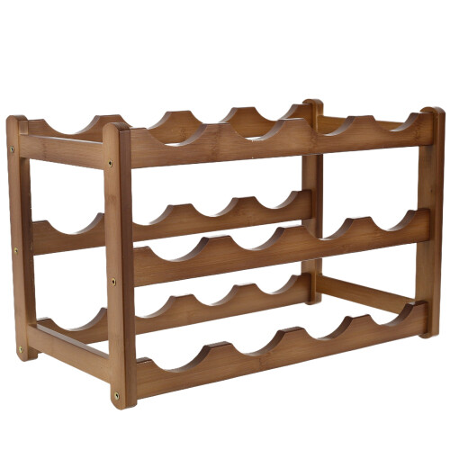 Support de comptoir en bois pour bouteilles de vin standard