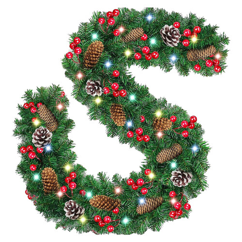 Guirlande lumineuse LED multicolore de Noël (50 pièces)