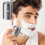 Barbeador masculino recarregável com cabeça flutuante e USB-C 4