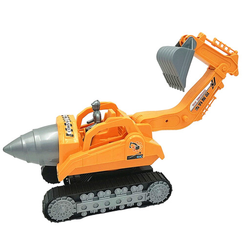 Excavator Toy Push-and-Go Construction Vehicle with Movable 1