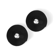 Fita de guidão para bicicleta de estrada com conector, preta (2 peças)