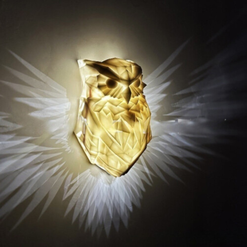 Owl Head Wall Lamp for Living Room Bedroom Study