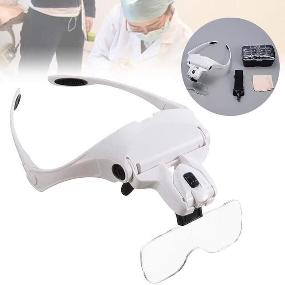 Fankiway LED head magnifier lamp with light and headband