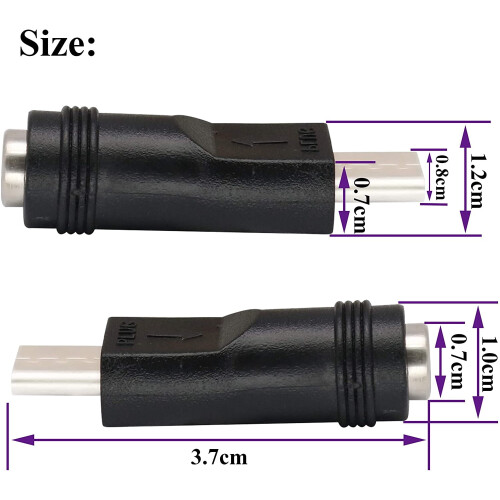 Τροφοδοτικό τύπου C σε DC 5.5x2.1mm 1