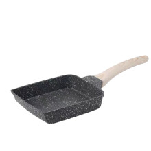 Japonská panvica tamagoyaki s drevenou rukoväťou, nepriľnavý obdĺžnik1