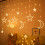 Cortina de luzes de Natal LED com estrelas, luas e pingentes de gelo. 1