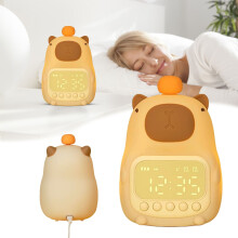 Capybara Éjszakai Fény Digitális Órával Újratölthető