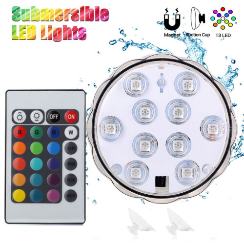 Fankiway, lampada subacquea a LED per acquario con telecomando.