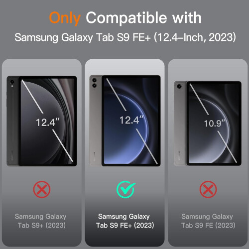 Capa para tablet Samsung Galaxy Tab S9FE+ de 12,4 polegadas com S 1