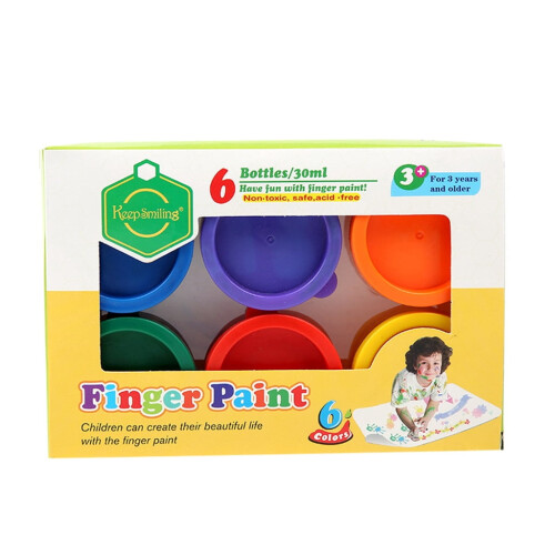 Sada barev na prsty pro začátečníky, 6 barev, 30 ml 2