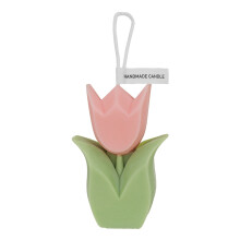 Giyblacko blommiga doftljus med sojamotiv, tulpandesign, 1 st.