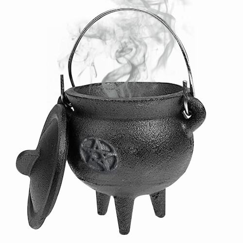 Halloweengryta med lock och handtag 9,5 cm