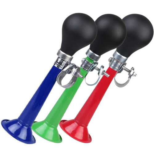 Campanello per bicicletta a tromba da clown, tipo a pressione, 3 pezzi