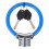 Fietskettingslot met ring, verdikte legering, 3-pack 1