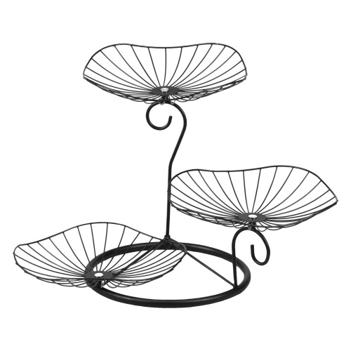 Grusce Obstkorbständer mit Rüschenblatt, 3-stöckig