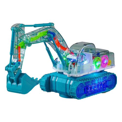 Escavadeira infantil transparente com luzes, sons e... 2