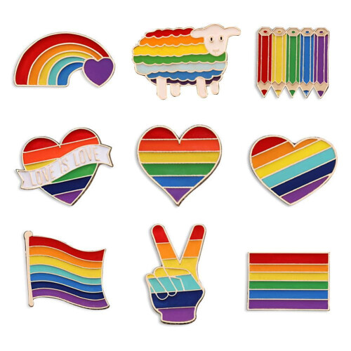 Regenbogen-Pride-Emaille-Anstecknadel LGBTQ-Brosche 2