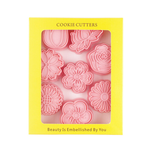 Emporte-pièces en forme de fleurs : chrysanthème, cerisier, prune
