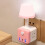 LED Bedside Lamp with Remote Control and USB Adapter Pink 1