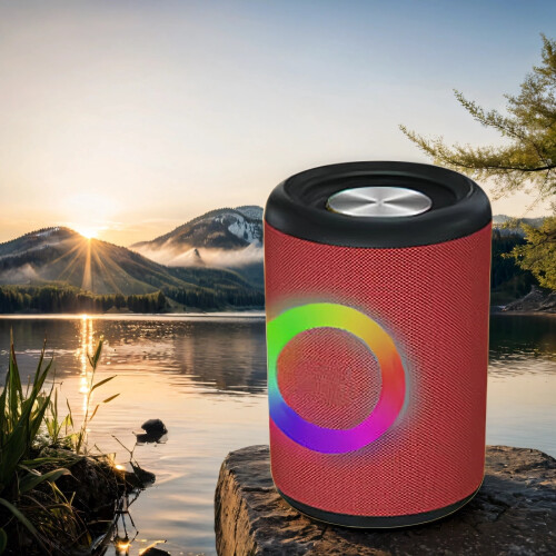 Caixa de som Bluetooth Fankiway com luzes coloridas e