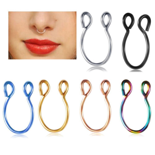 Falsk septumring uden piercing til næsemanchet, 1 stk. 2