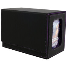 Caja para baraja de cartas Grusce de piel sintética con cierre magnético y gran capacidad.