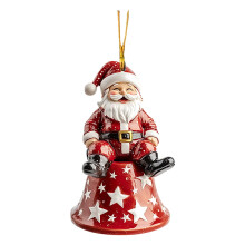 Pendentif Père Noël en acrylique pour voiture ou sac à dos