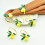 Rond de serviette citron jaune décoratif (6 pièces) 1