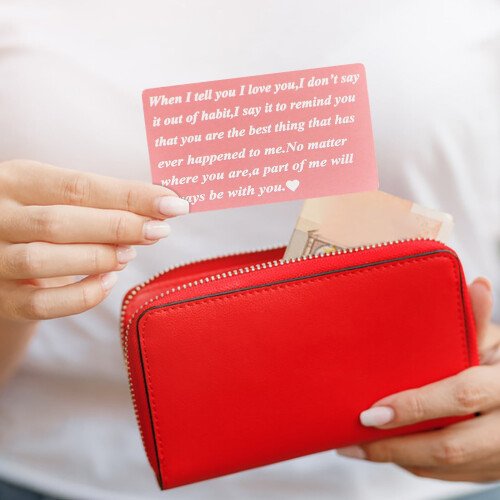 Personalized Wallet Card Insert for Him, 1 Piece 2