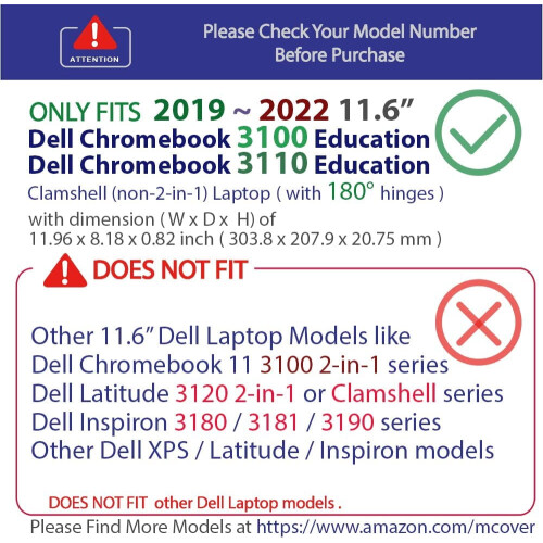 Θήκη φορητού υπολογιστή για Dell Chromebook3100 3110 11,6 ιντσών 1