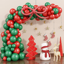 Ensemble de ballons de fête rouges et verts, 89 pièces, Noël, mariage