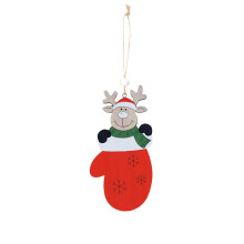 Décorations de Noël vintage en bois : bonhomme de neige, flocon de neige, Père Noël