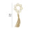 Rond de serviette en perles de bois blanches faites main avec pompon (4 pièces) 4