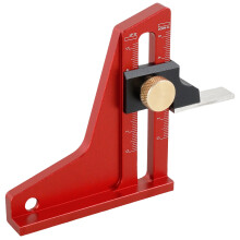 Jauge de hauteur Grusce en alliage d'aluminium, double échelle 0-50 mm
