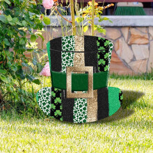 Panneau de jardin vert pour la Saint-Patrick avec piquets