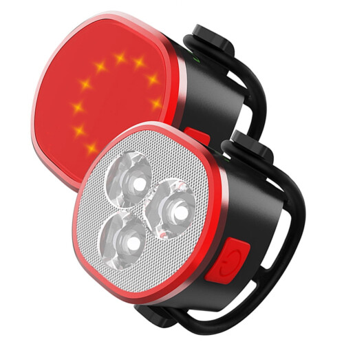 Aluminum Bike Headlight and Taillight Set