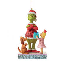 Grinch Christmas Tree Ornament Black Acrylic 2D Hanging